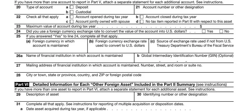 How one can fill in Form 8938 portion 3