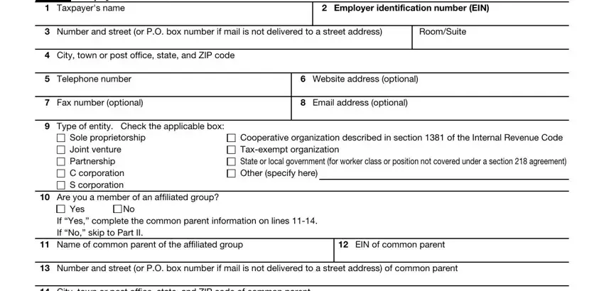 form 8952 completion process clarified (part 1)