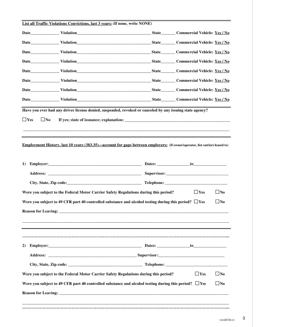 Driver Qualification Checklist ≡ Fill Out Printable PDF Forms Online