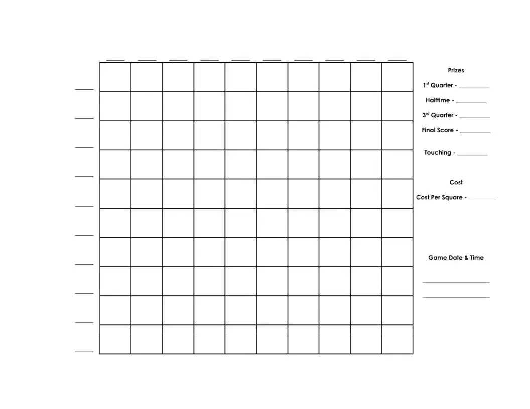 Football Pool Template Fill Out Printable PDF Forms Online