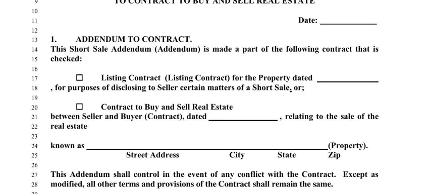 colorado real estate contract fields to fill in