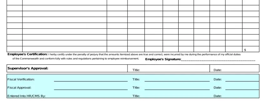 Entering details in church expense reimbursement form part 2