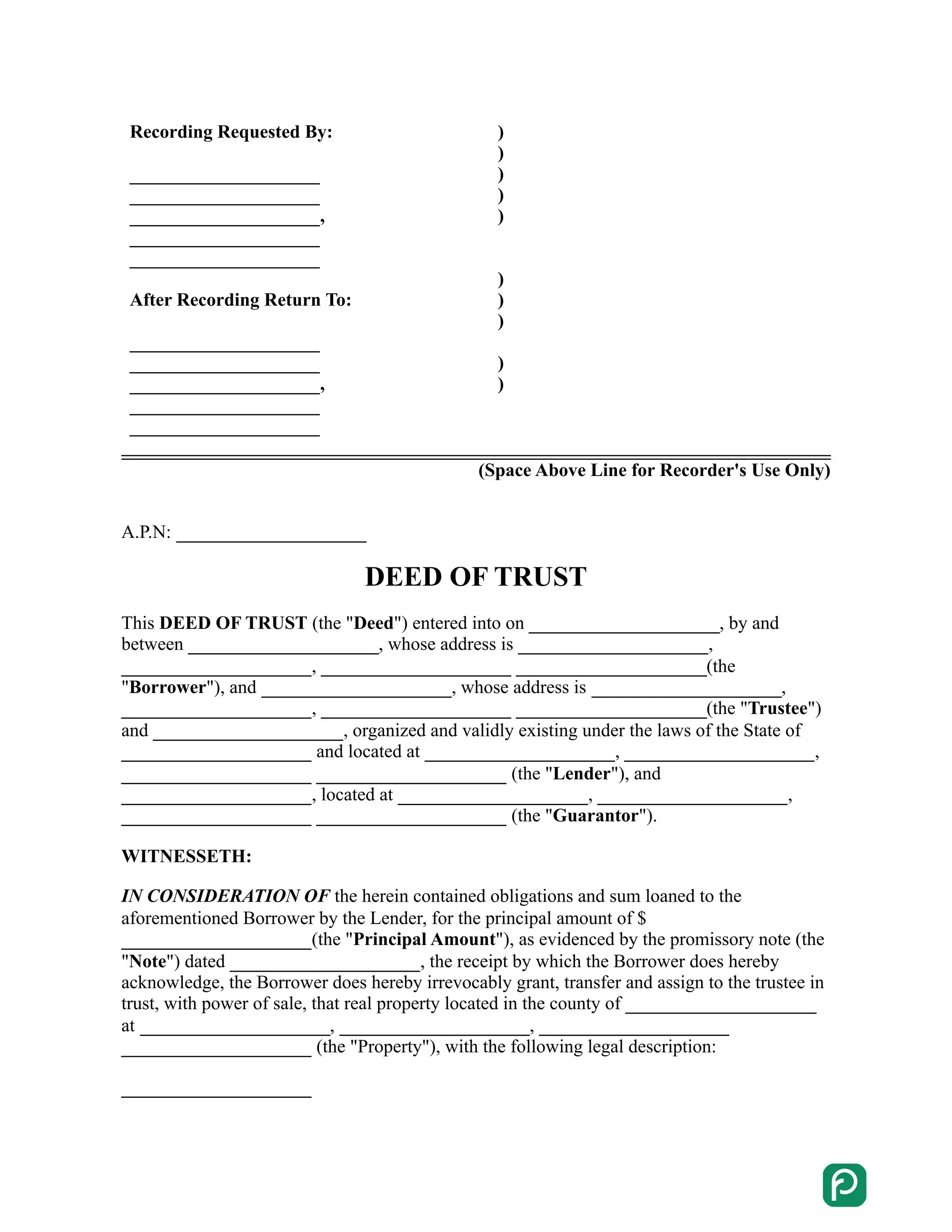 California Trust Deed preview