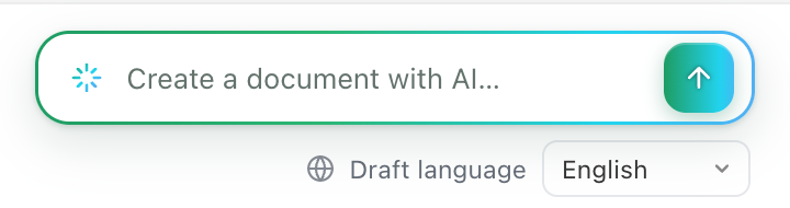 The AI prompt field suggesting a cover letter draft