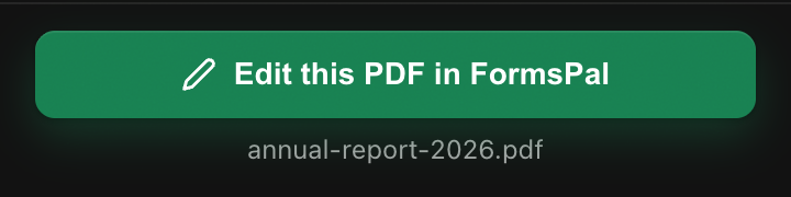 The popup leading with an Edit this PDF button, dark theme