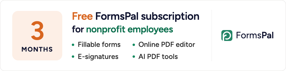 Formspal supports nonprofits