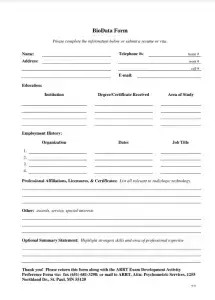 Bio Data Template Preview