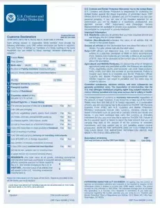 CBP Form 6059B Preview