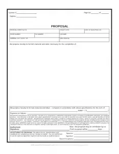 Construction Proposal Form Preview