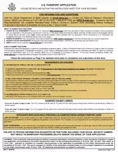 DS-11 US Passport Application Preview