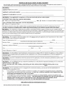 DWC 250 Notice of Election to Be Exempt Preview