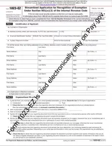 IRS Form 1023-EZ Preview