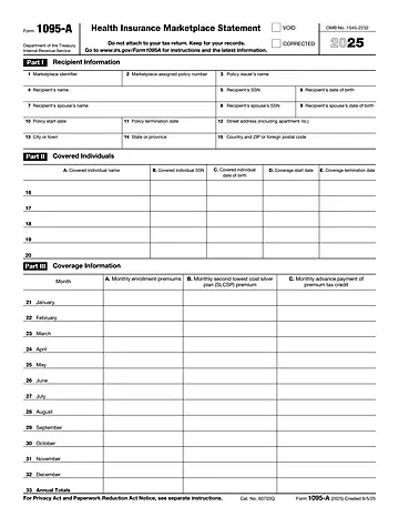 IRS Form 1095-A Preview