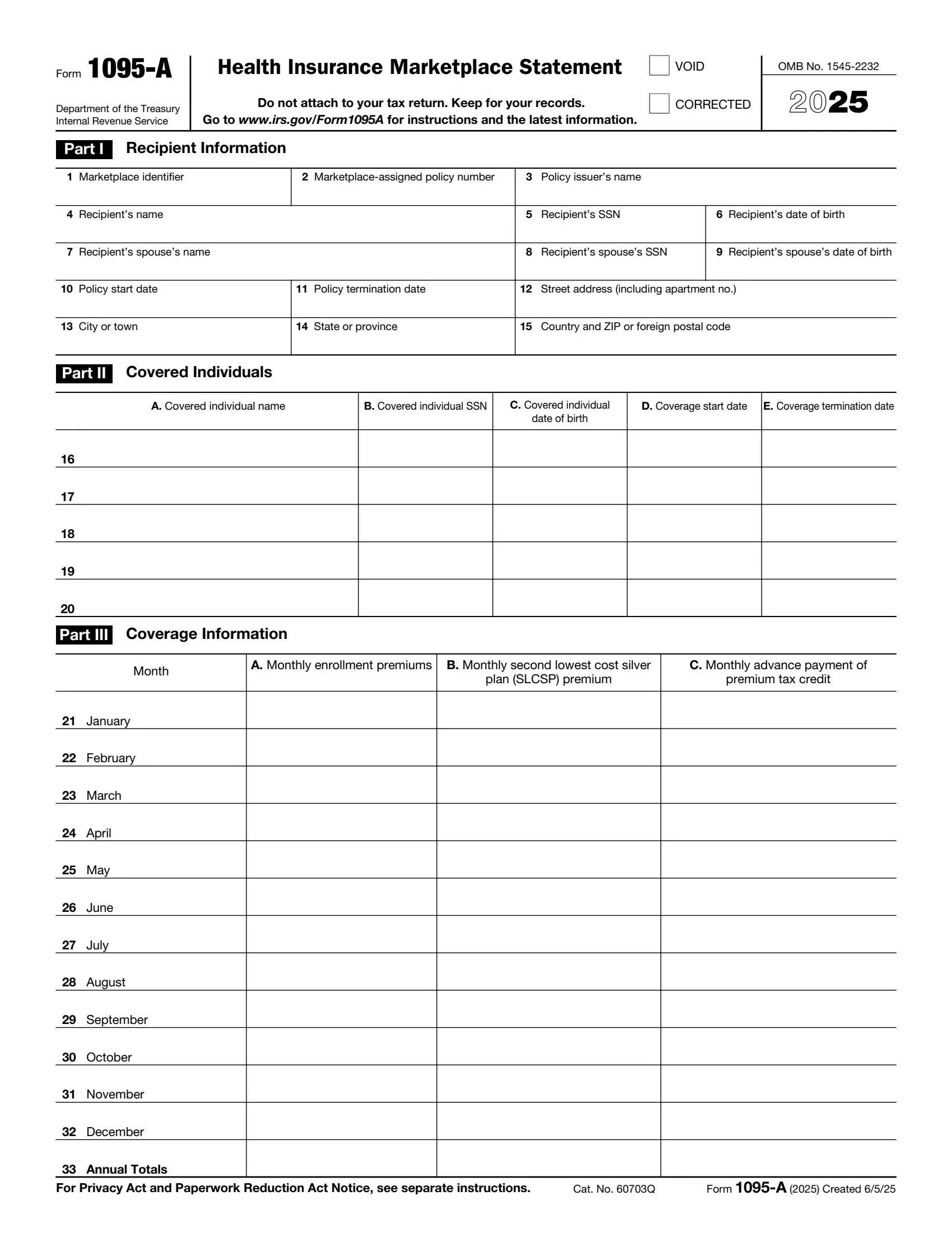 irs form 1095 a 2021 preview