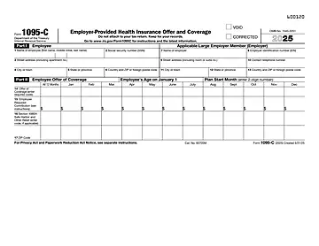 IRS Form 1095-C Preview
