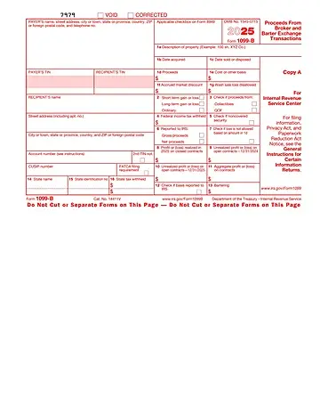 IRS Form 1099-B Preview