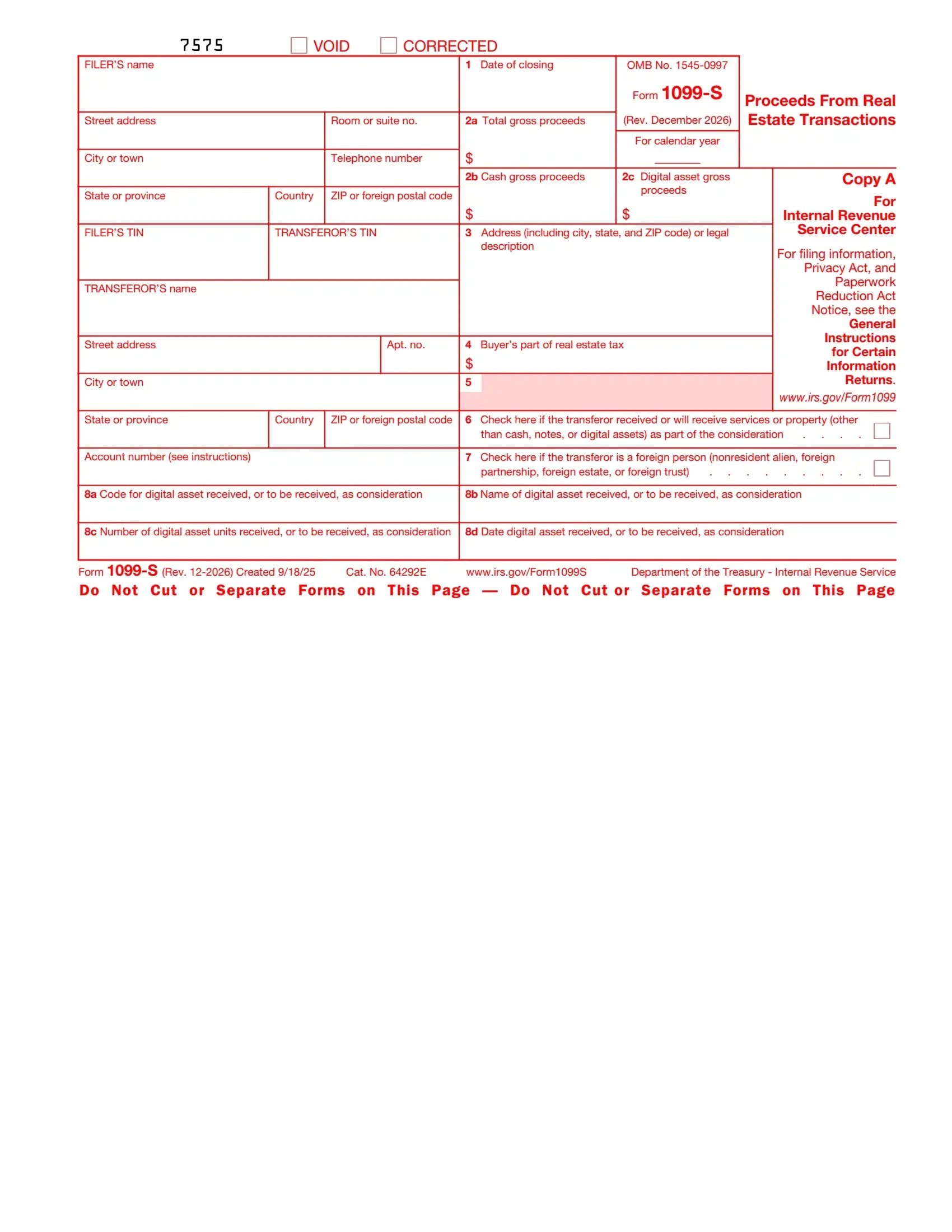 irs form 1099 s rev 01 2022 preview