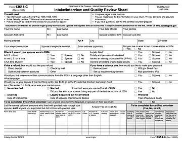 IRS Form 13614-C Preview