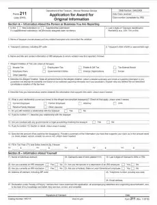 IRS Form 211 Preview
