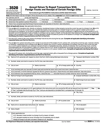 IRS Form 3520 Preview