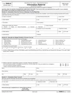 IRS Form 3949-A Preview