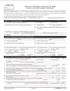 IRS Form 433-A Preview