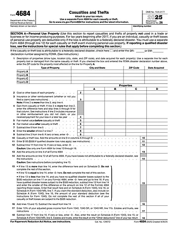 IRS Form 4684 Preview