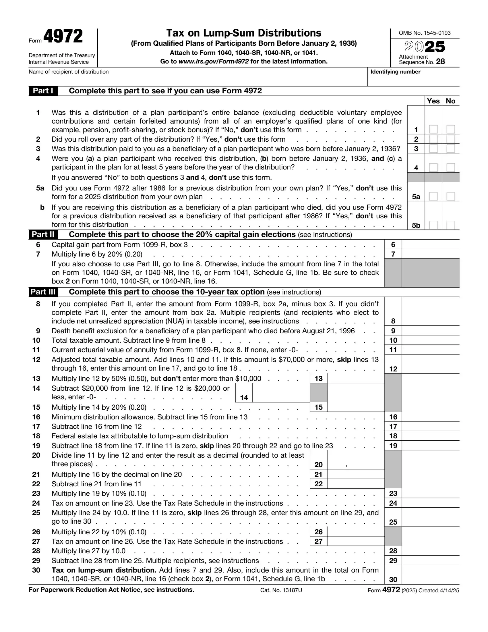 IRS Form 4972 preview