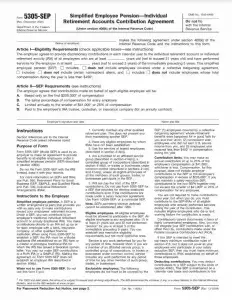 IRS Form 5305-SEP Preview