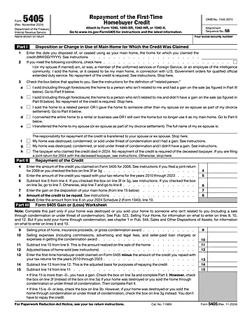 IRS Form 5405 Preview