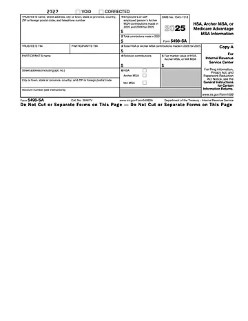 IRS Form 5498-SA Preview