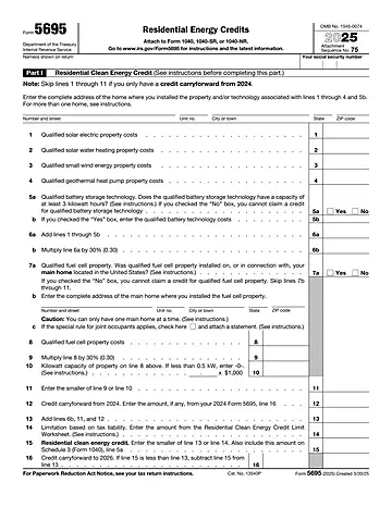 IRS Form 5695 Preview