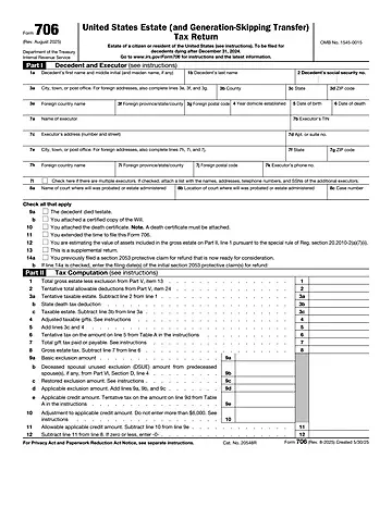 IRS Form 706 Preview