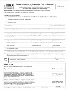 IRS Form 8822-B Preview
