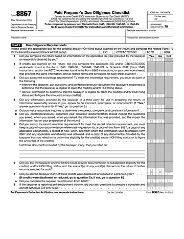 IRS Form 8867 Preview