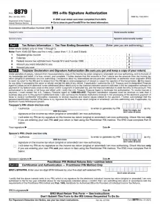 IRS Form 8879 Preview