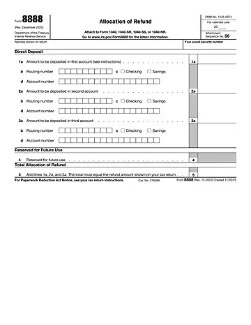 IRS Form 8888 Preview