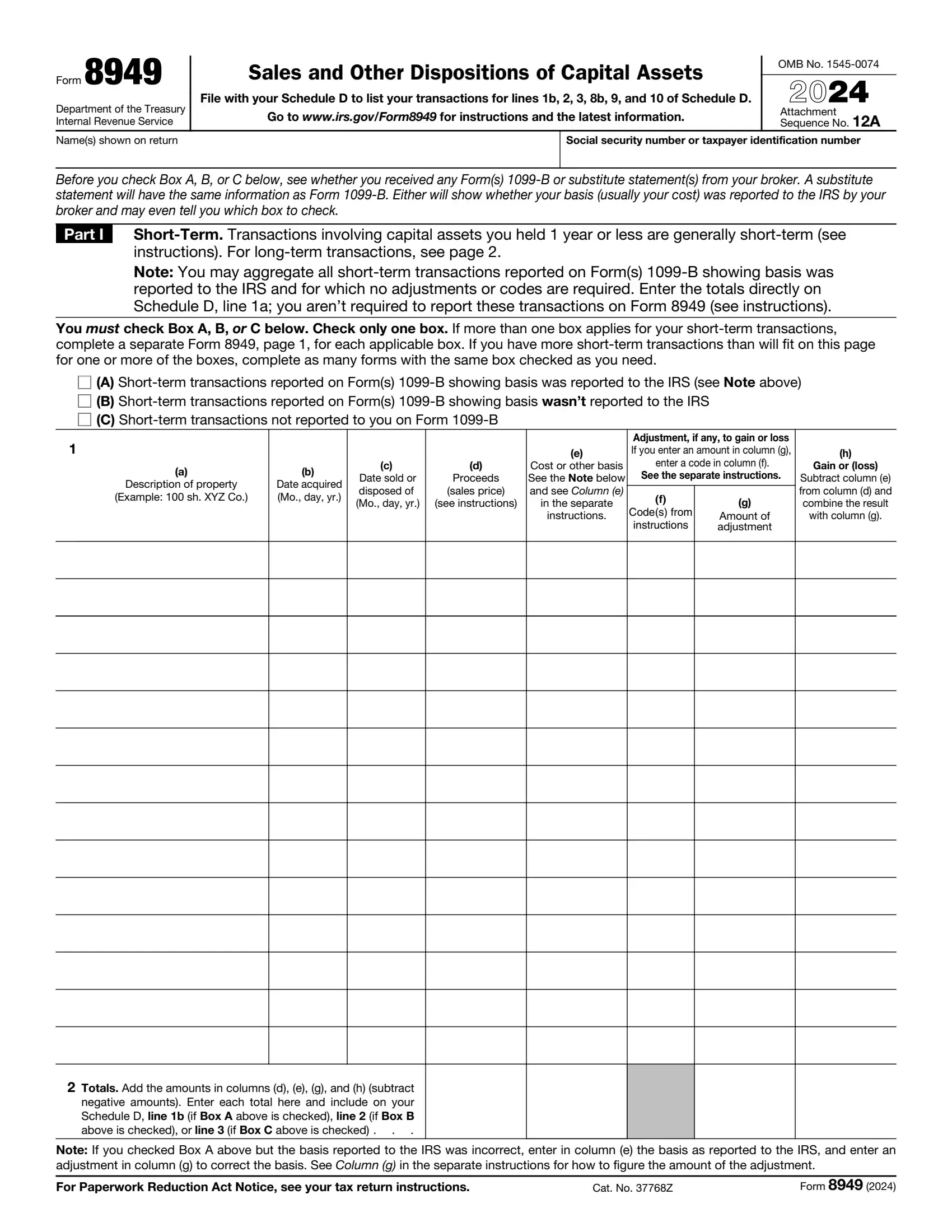 irs form 8949 2021 preview