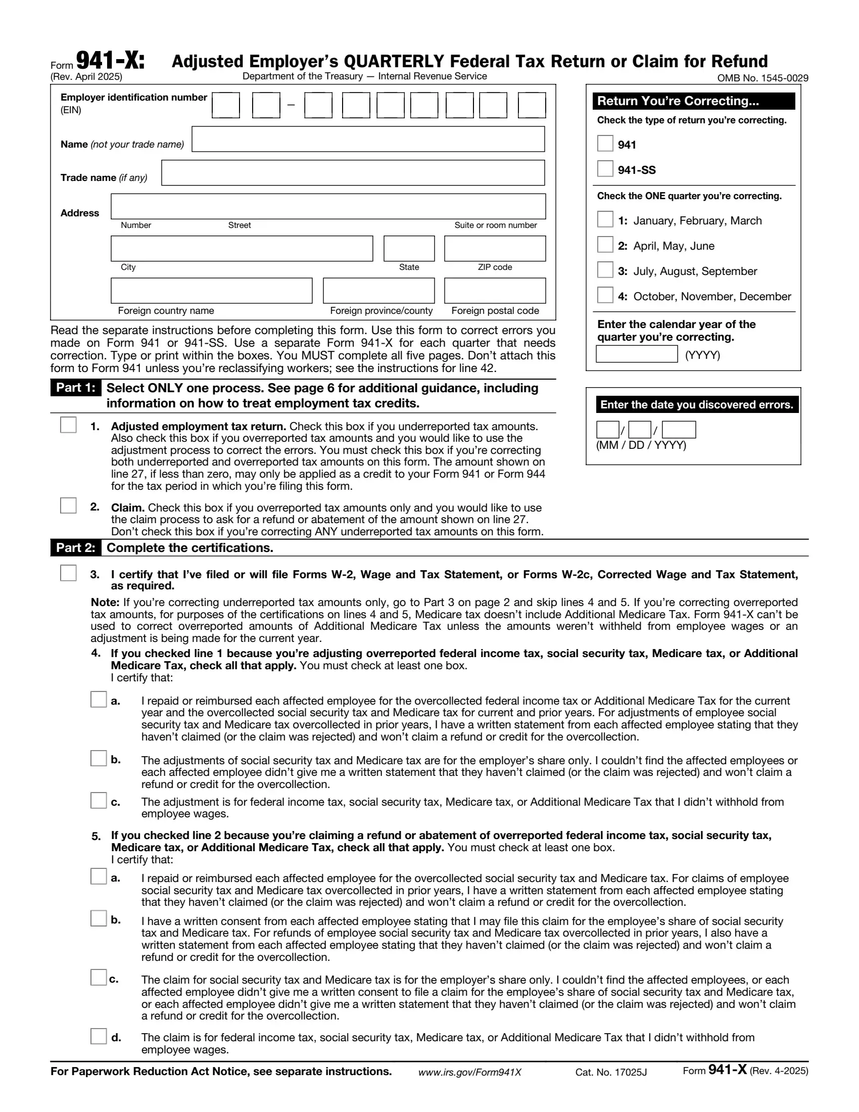 irs form 941 x rev 06 2021