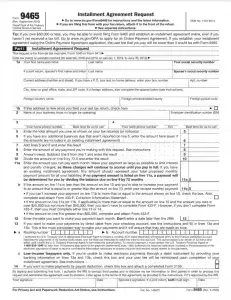 IRS Form 9465 Preview