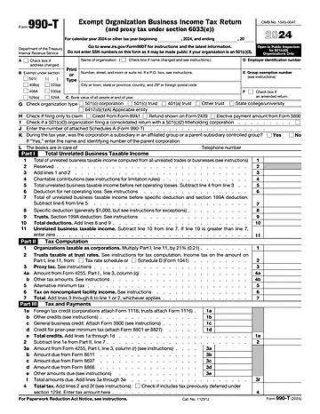 IRS Form 990-T Preview