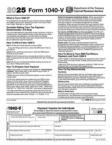 IRS Form 1040-V Preview