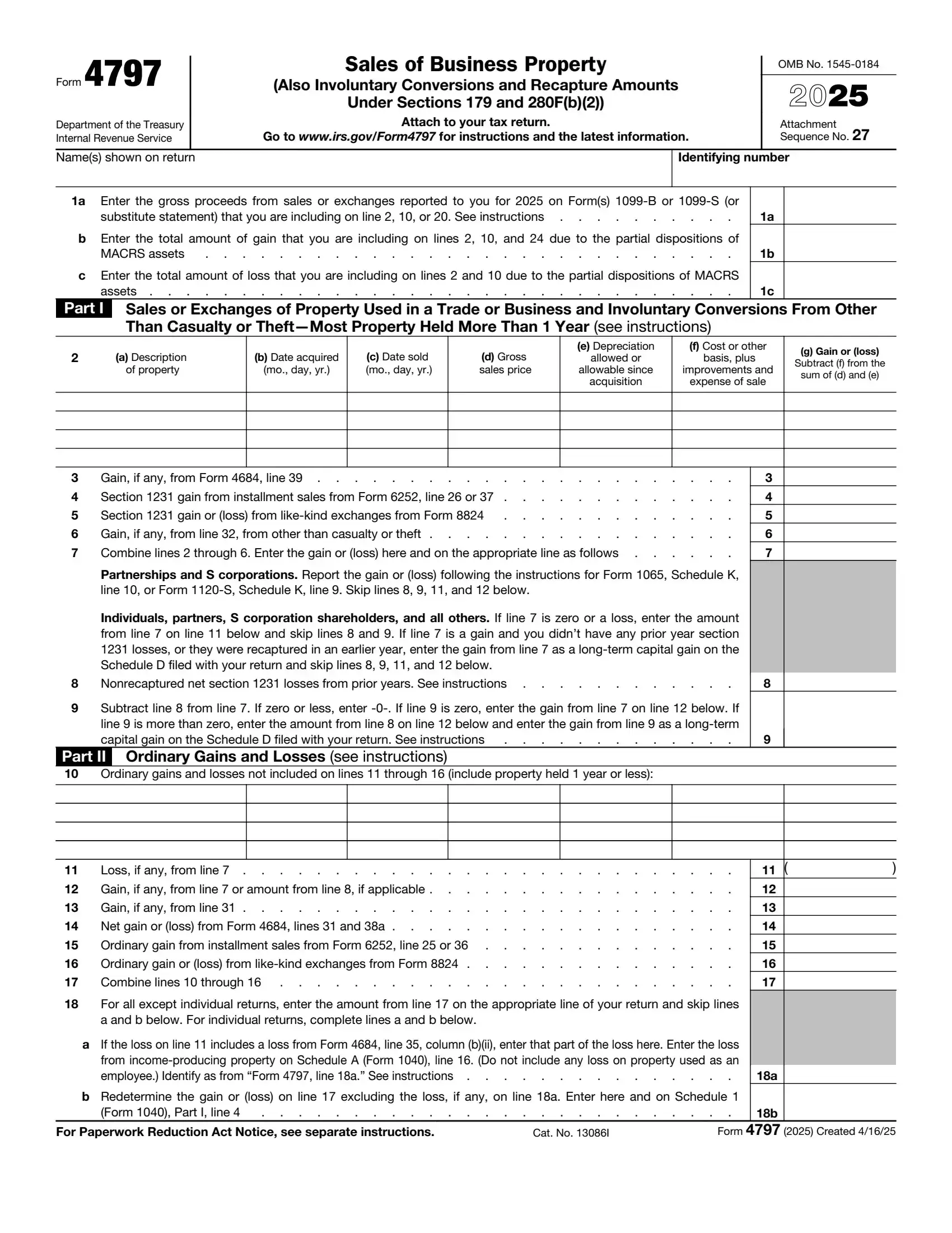 IRS Form 4797 preview