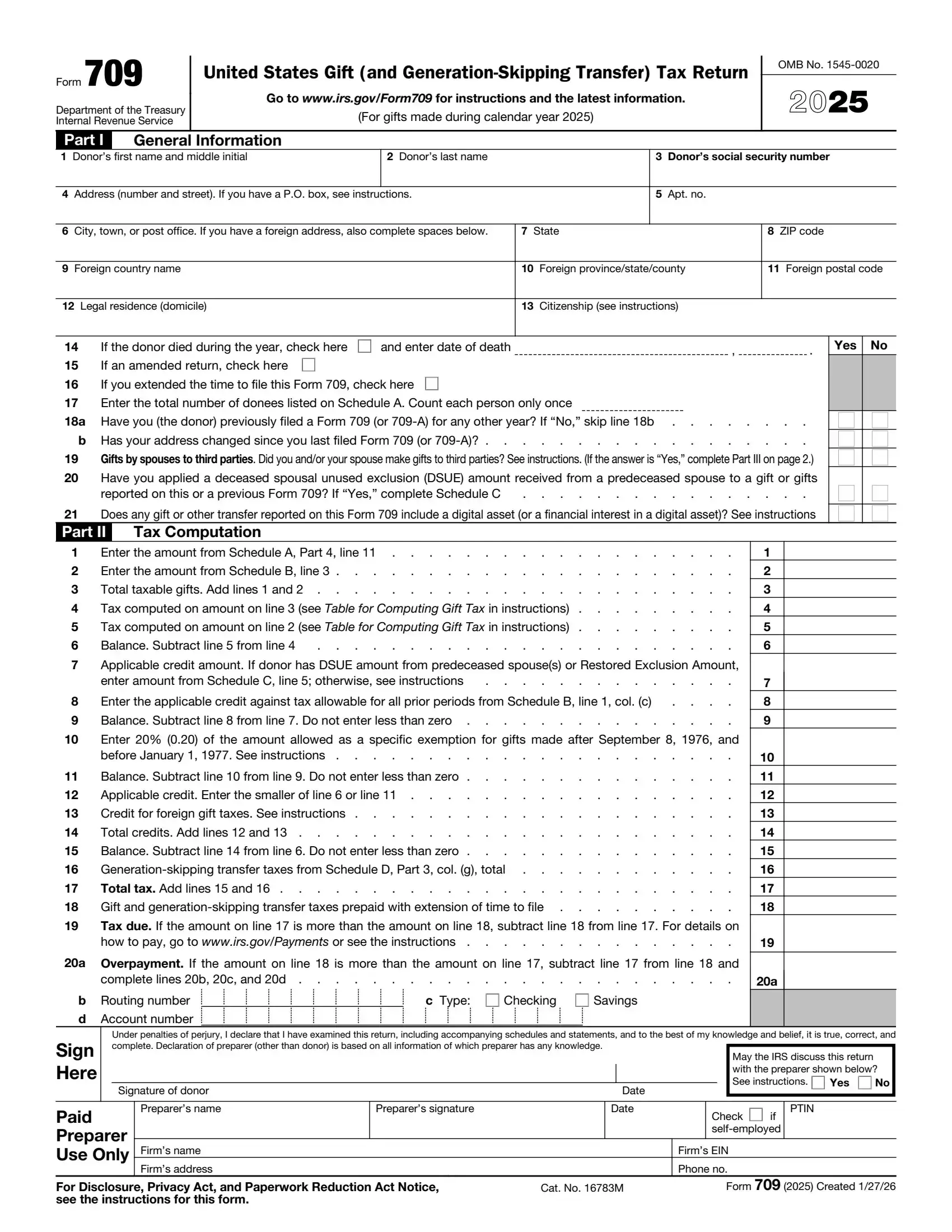 IRS Form 709 preview