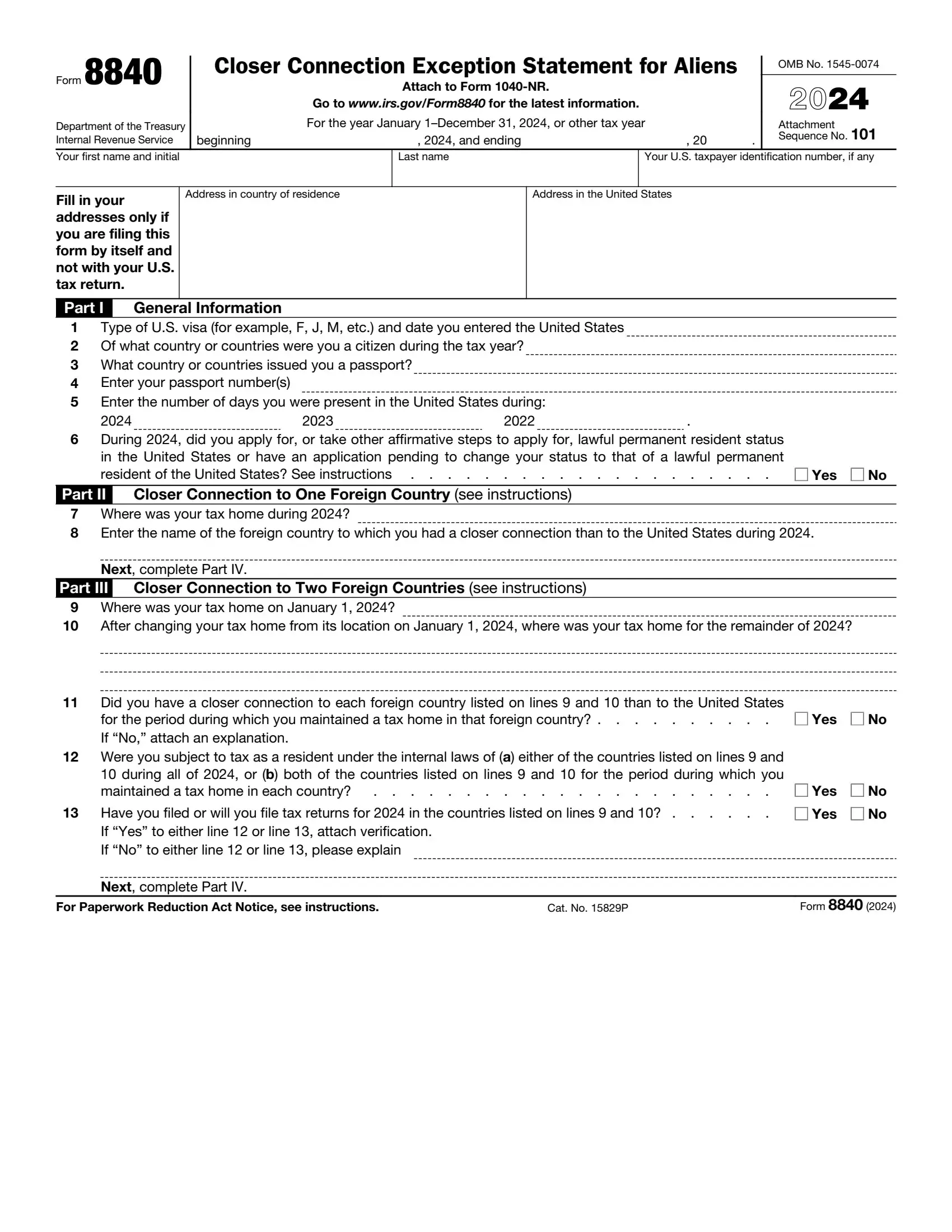 irs form 8840 2021 preview