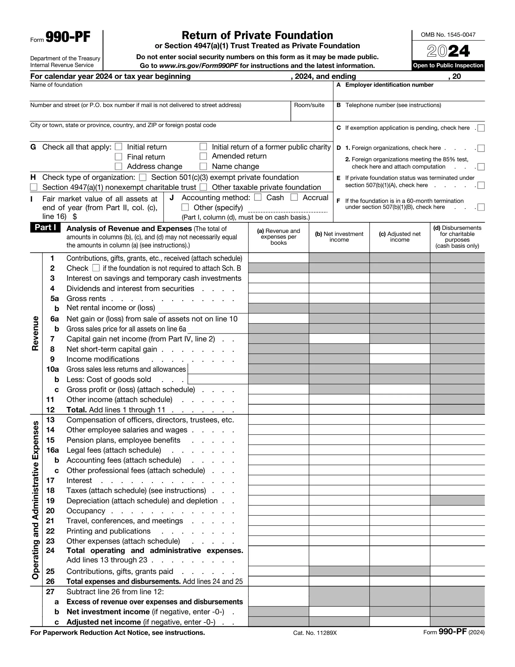irs form 990 pf 2021 preview