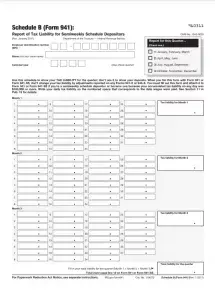IRS Schedule B Form 941 Preview
