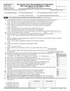 IRS Schedule M-3 Form 1120 Preview