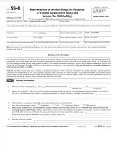 IRS Form SS-8 Preview