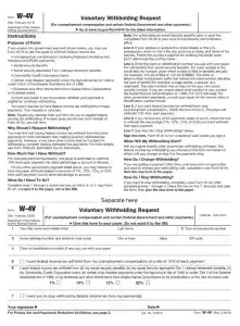 IRS Form W-4V Preview